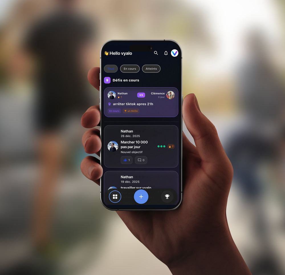 Aperçu de l'application Vyalo sur iPhone